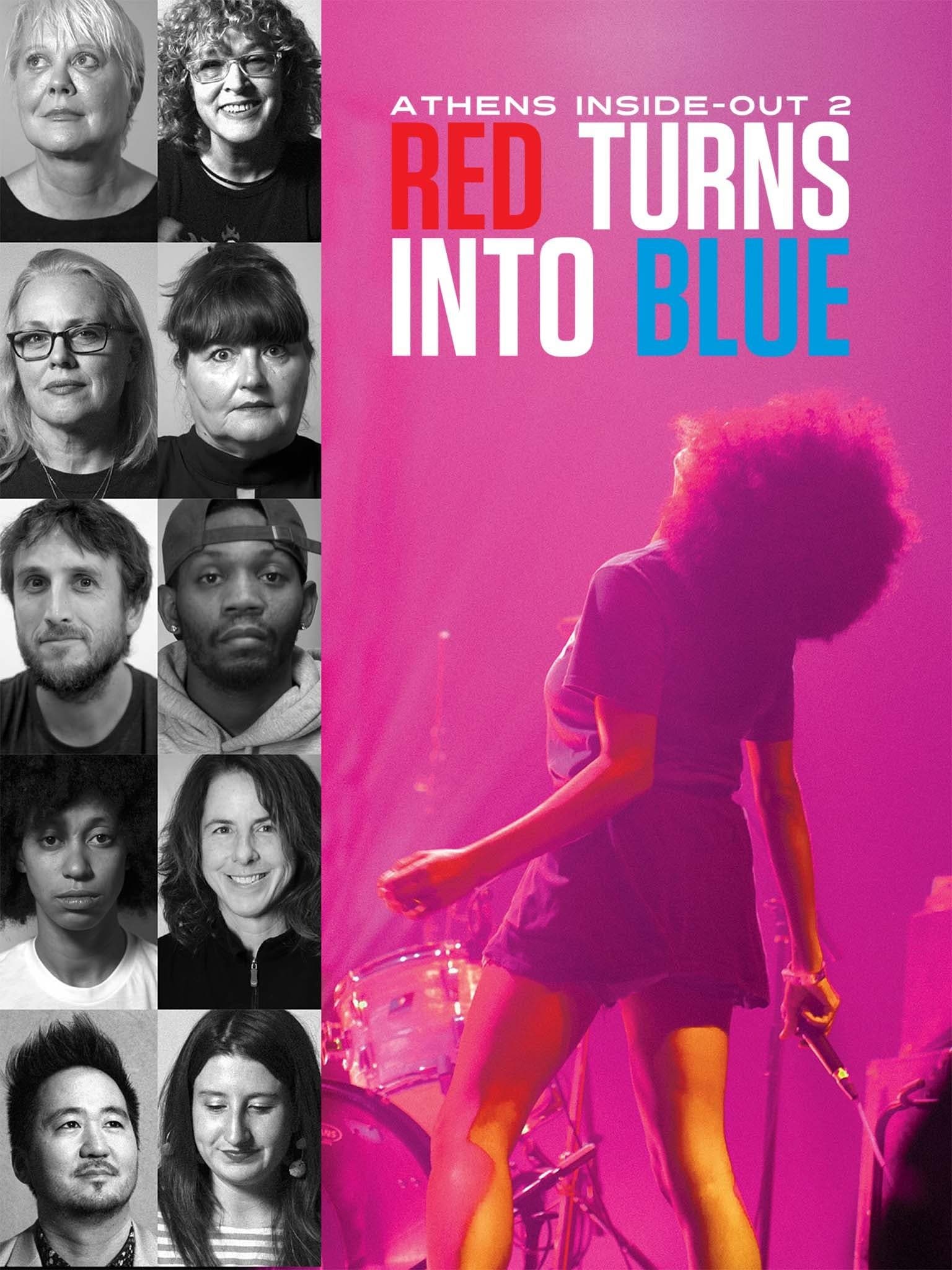 Red Turns Into Blue: Athens, Inside-Out 2 backdrop