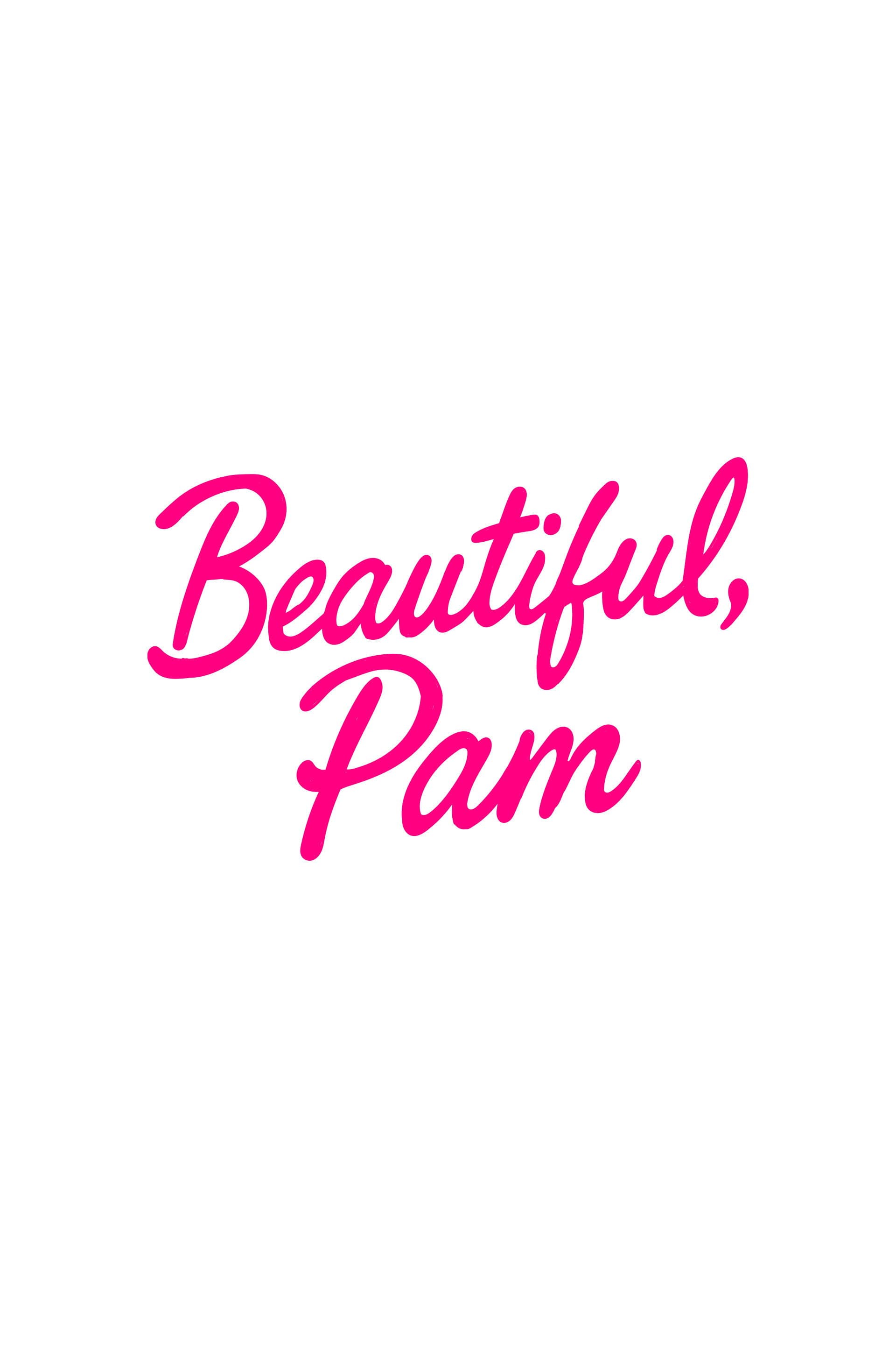 Beautiful, Pam backdrop