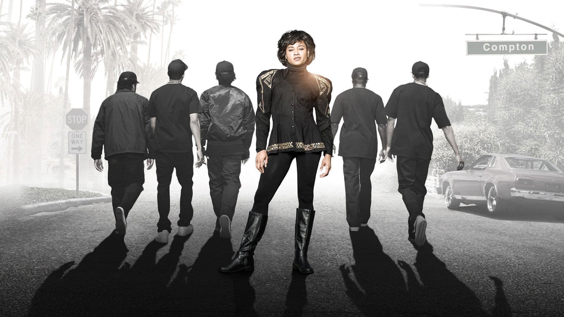 Surviving Compton: Dre, Suge and Michel'le backdrop