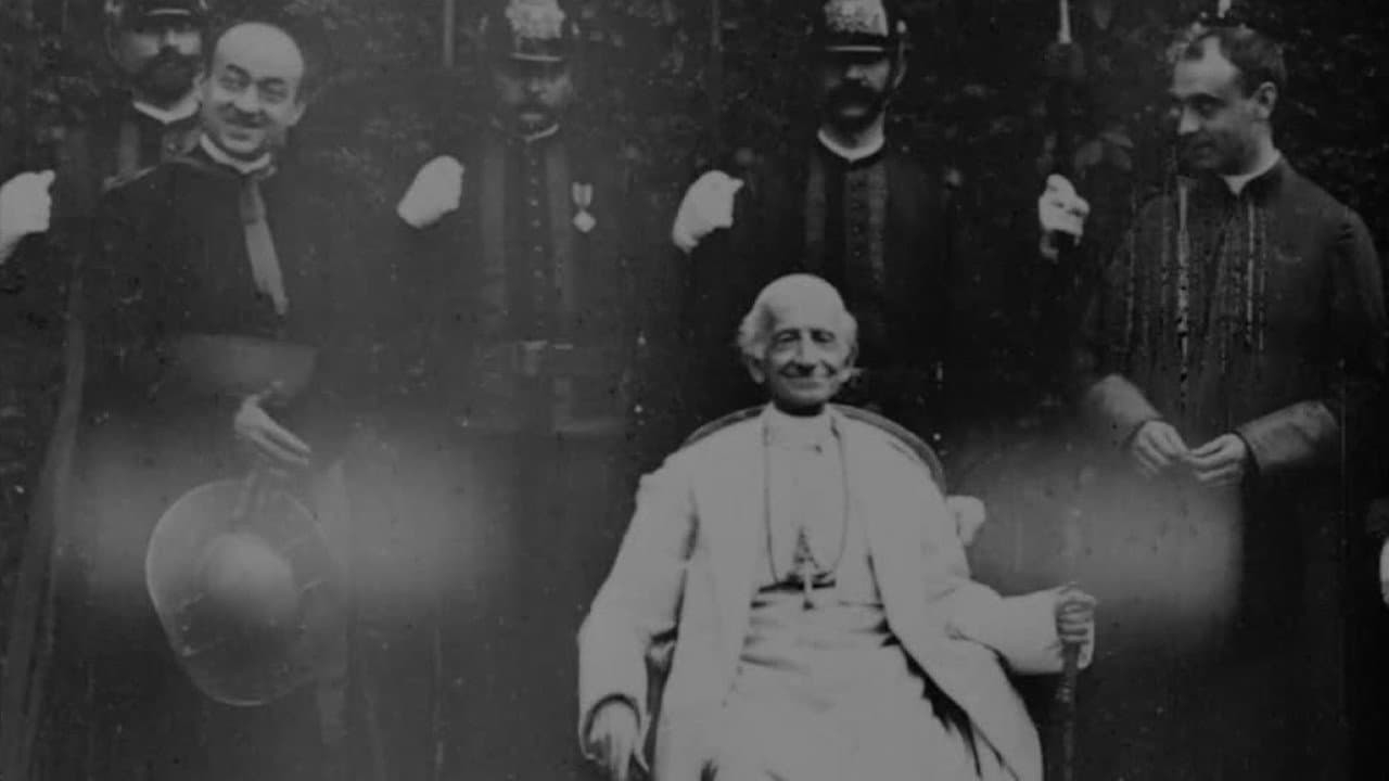 Pope Leo XIII Being Seated Bestowing Blessing backdrop