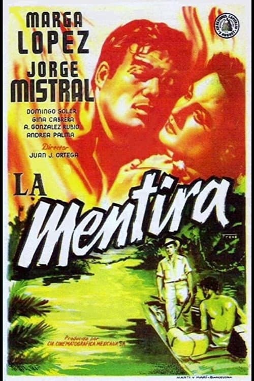 La mentira backdrop