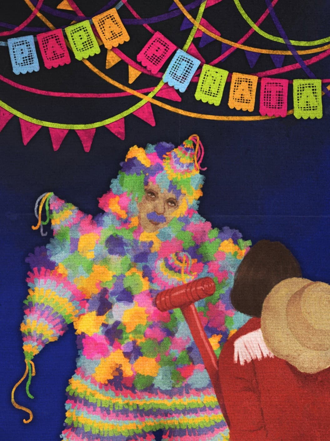 Papa Piñata backdrop