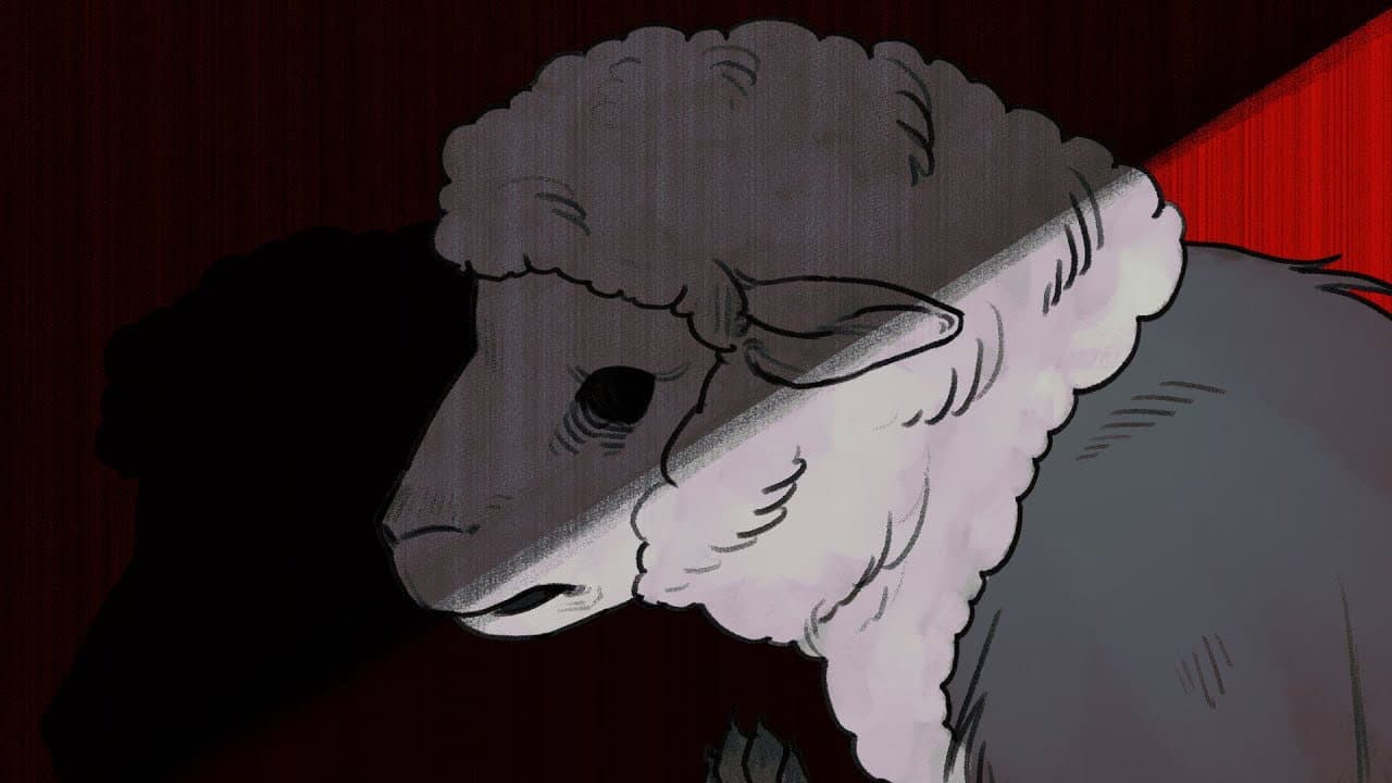 Wolf in sheep's clothing backdrop