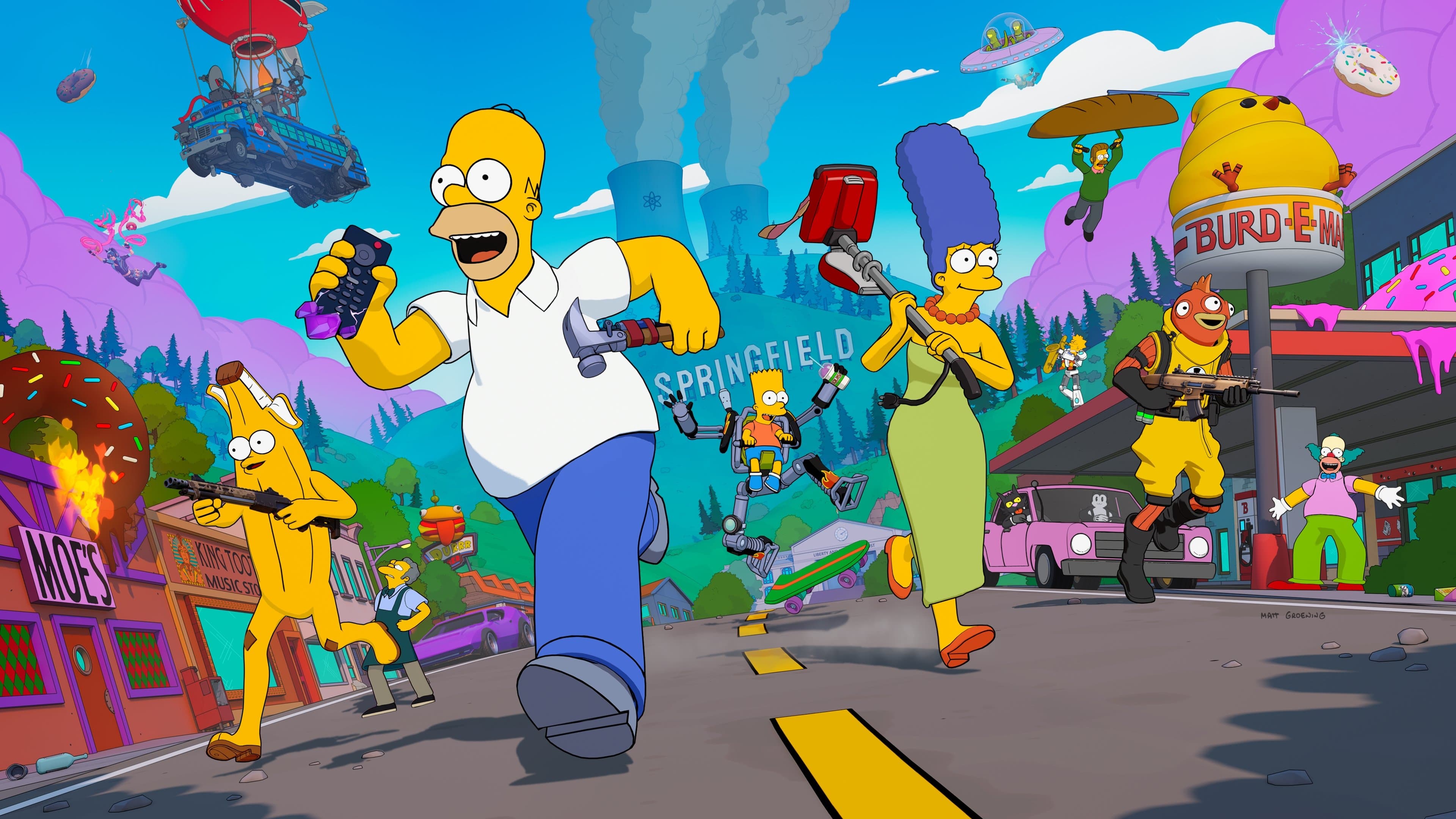 Fortnite x The Simpsons backdrop