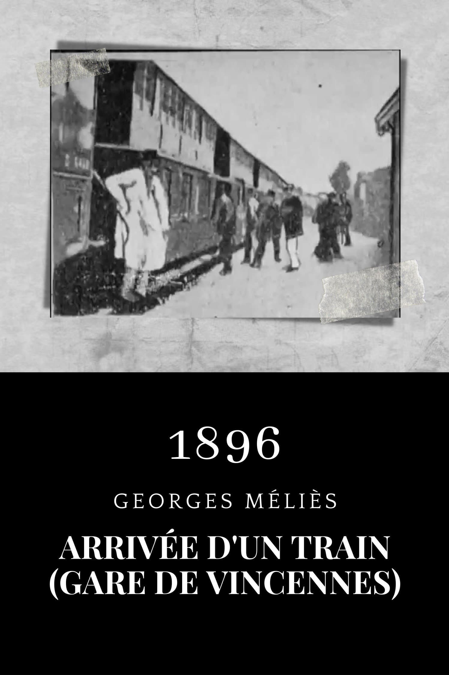 Arrival of a Train at Vincennes Station backdrop