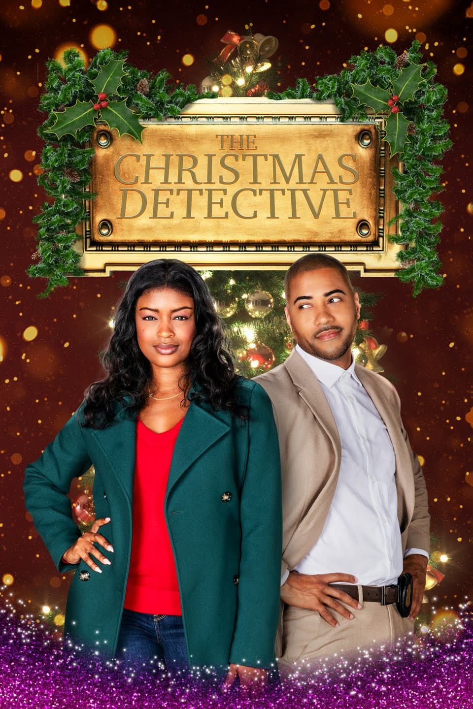 The Christmas Detective backdrop