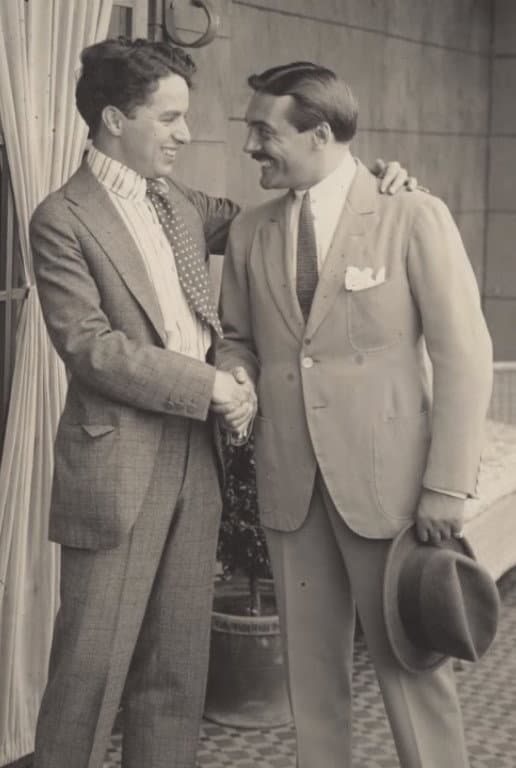 Max Linder Visits Charlie Chaplin backdrop