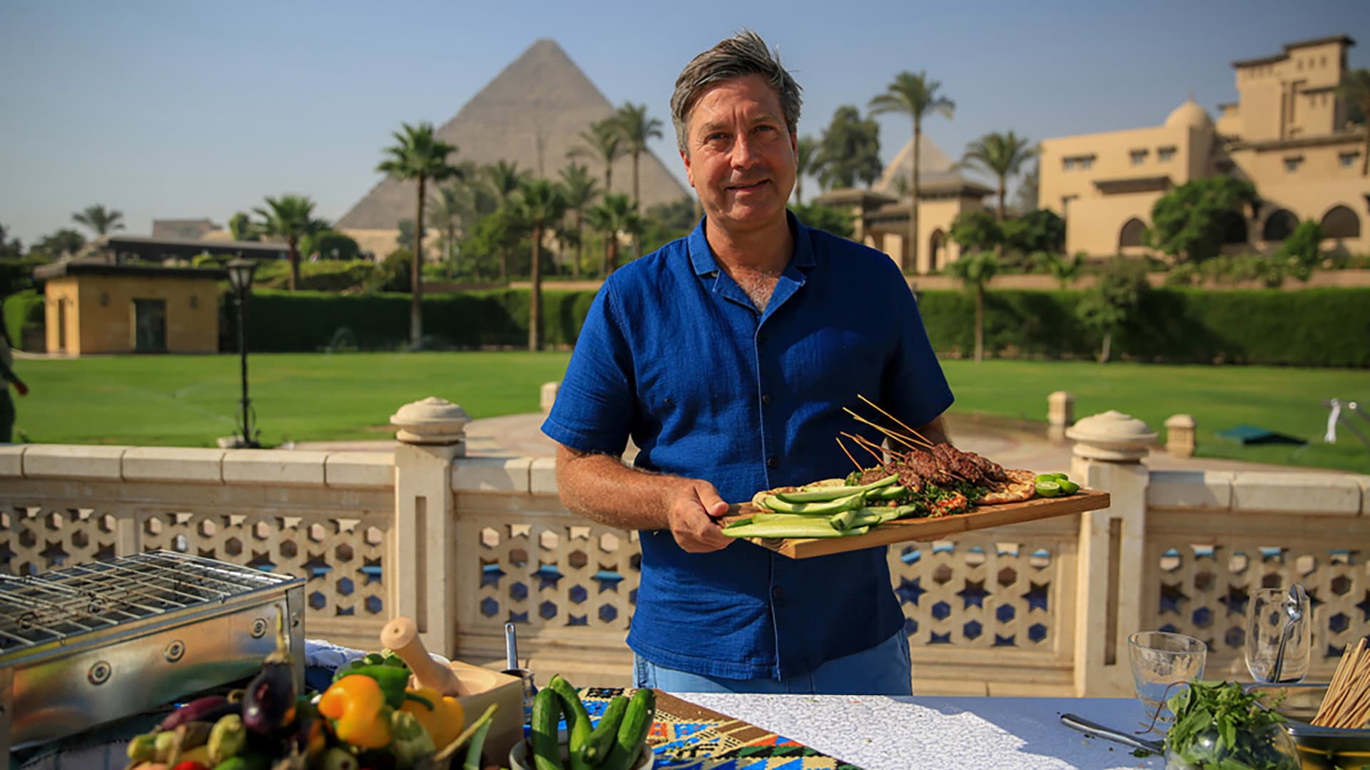 John Torode's Middle East backdrop
