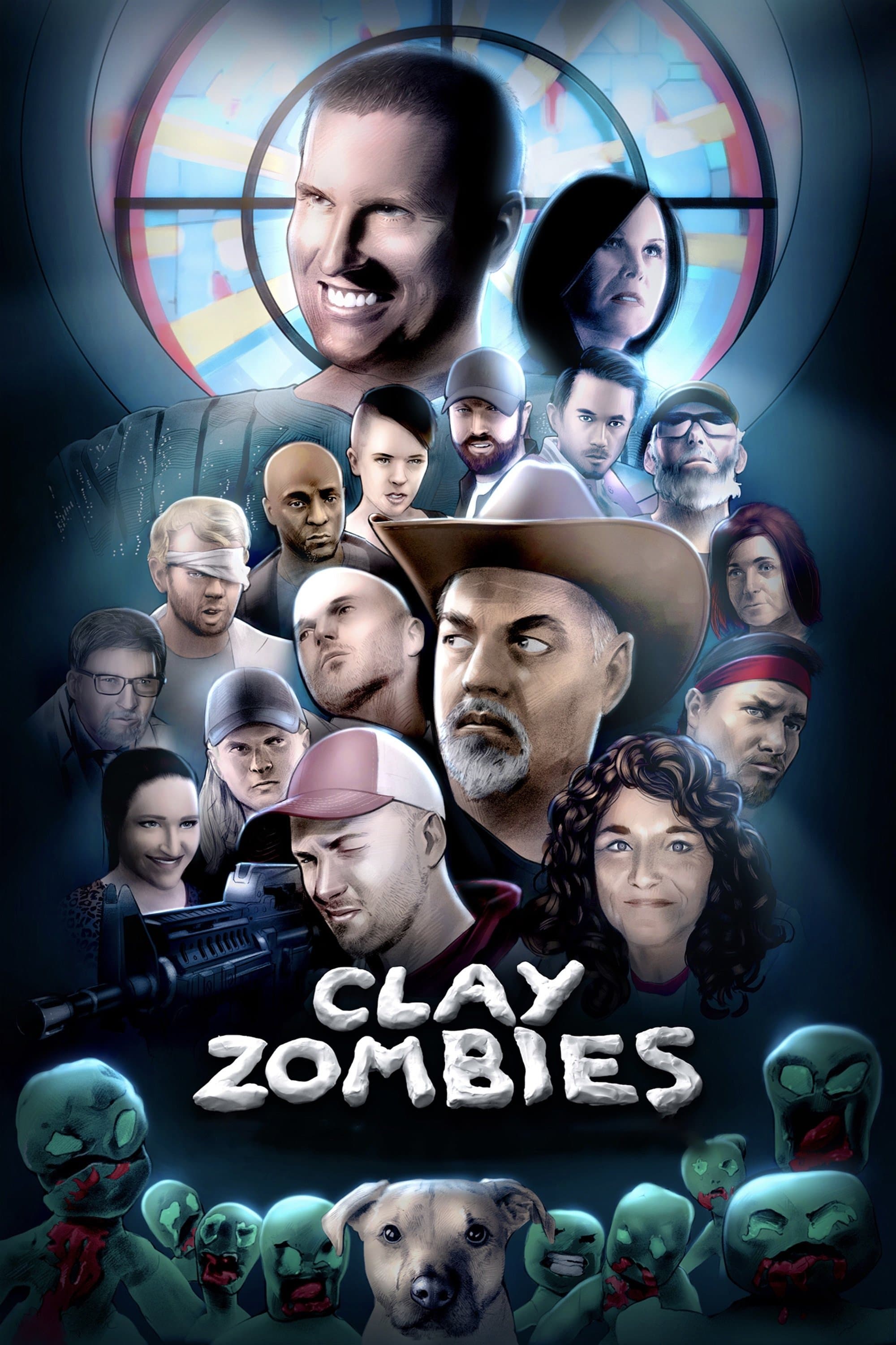 Clay Zombies backdrop